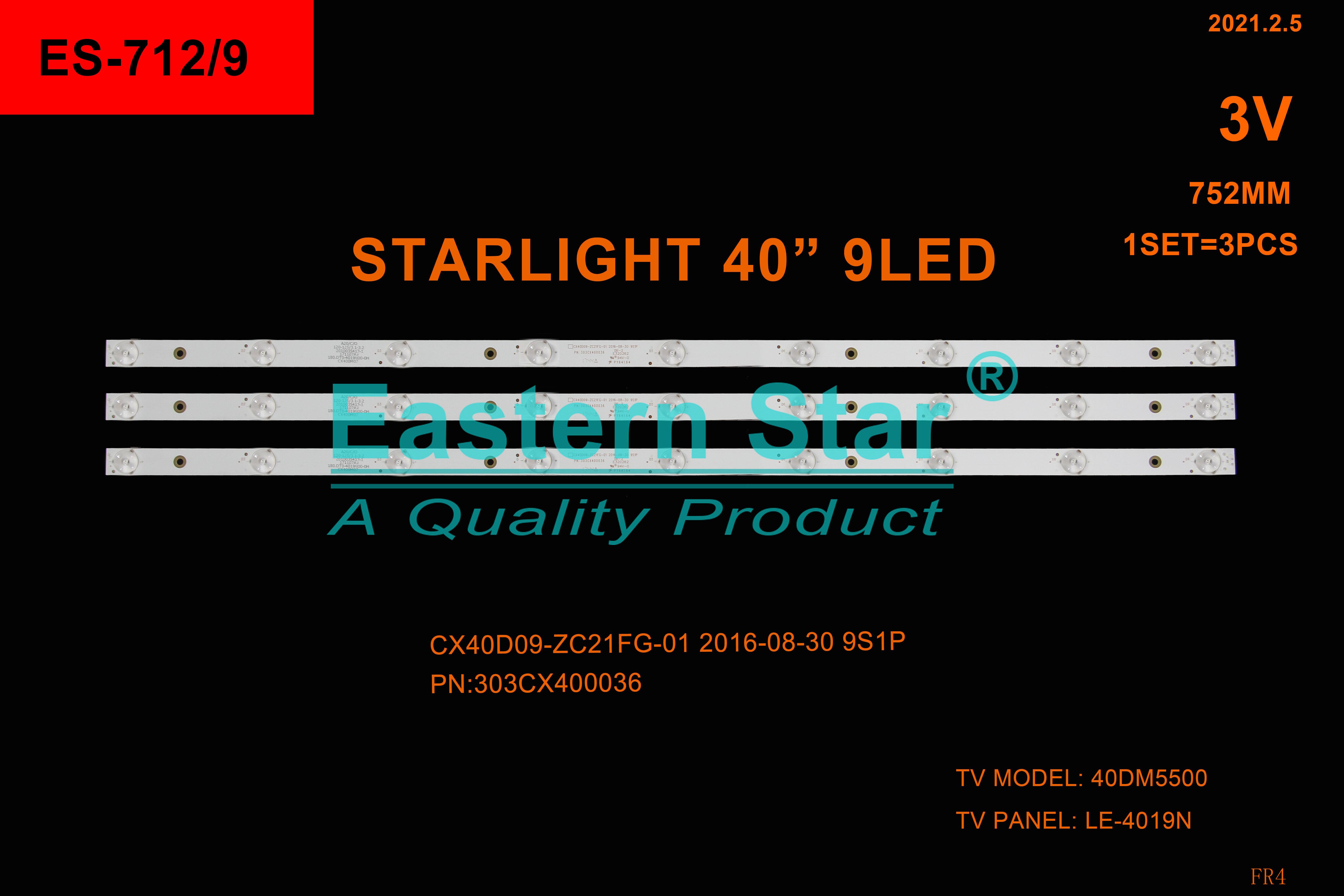 ES-843 - FOX 40DLE172 / 178, ALPHA 40AF2600 LED TRAKE