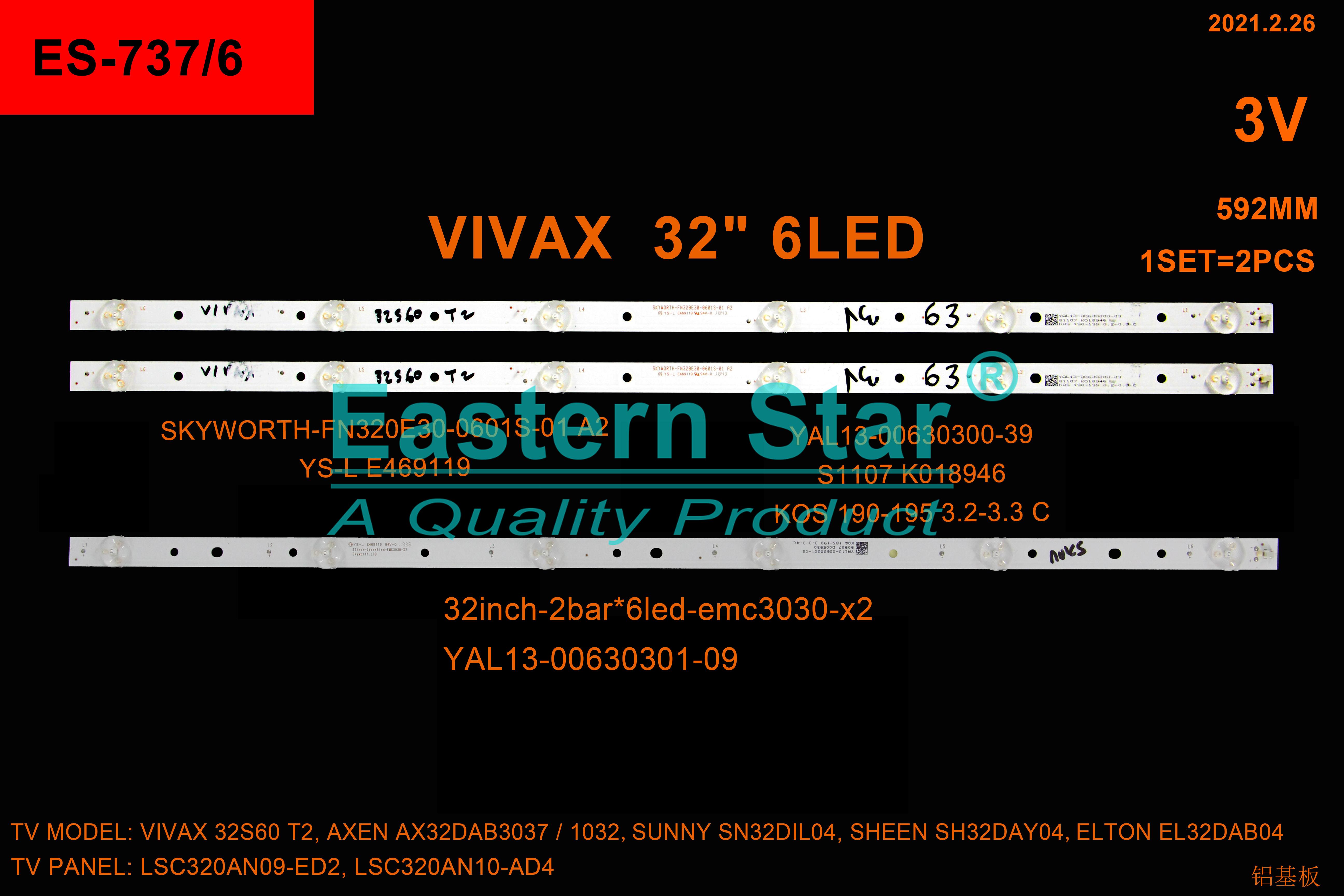 ES-737, VIVAX 32S60T2S2 LED TRAKE