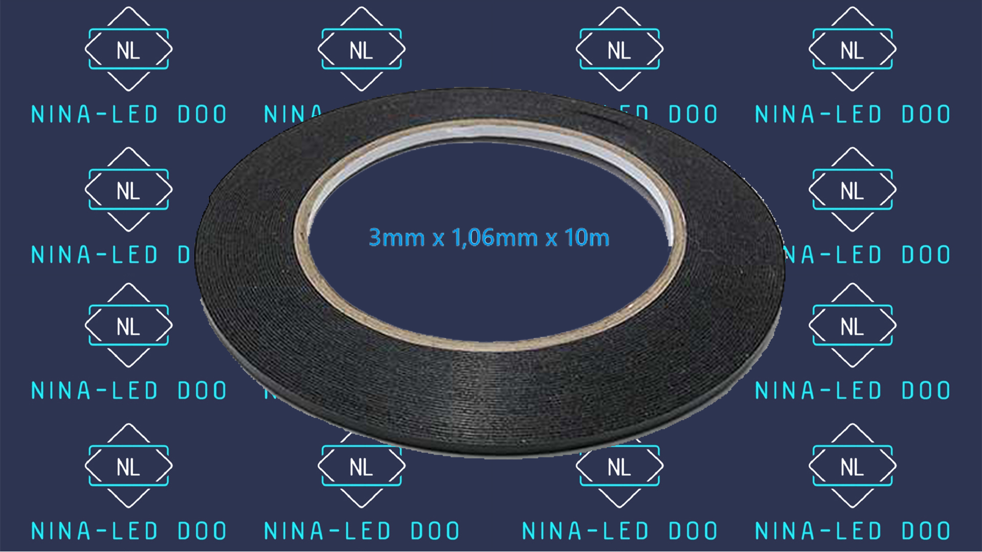 OBOSTRANO LEPLJIVA TRAKA (DVOSLOJNA SUNĐER TRAKA) 10m OBOSTRANO LEPLJIVA TRAKA (DVOSLOJNA SUNĐER TRAKA) 10m